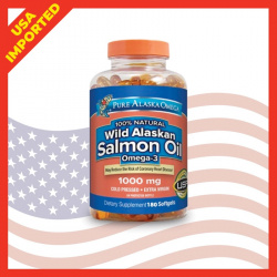 Pure Alaska Omega Wild Alaskan Salmon Oil 1000 mg (180 Softgels)