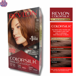 Revlon 3D Color No Ammonia Permanent Hair Color – 55 Light Reddish Brown