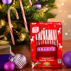 Brach’s Peppermint Christmas Candy Canes (12 Count / 144g)